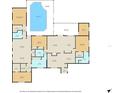 Detailed floor plan showcasing the layout of the home, including the primary suite, bedrooms, and living spaces at 4289 Castle Ave, Spring Hill, FL 34609