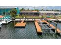 Waterfront home featuring private docks and a screened-in porch overlooking the water at 6601 Nautical Isle, Hudson, FL 34667
