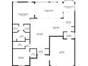 Home plan showing layout of primary bedroom, living room, kitchen, garage, and screened porch at 2481 Whispering Pines Ct, Spring Hill, FL 34606