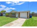 Charming single-story home with attached garage, bright lawn and walkway, and inviting curb appeal at 9016 Unicorn Ave, Port Richey, FL 34668