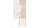 Detailed floor plan showcasing the layout of the home, including the bedrooms, kitchen, bathrooms, and living spaces at 4082 Watson Dr, New Port Richey, FL 34655