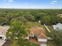 Aerial view of the house and its sprawling lot surrounded by lush trees, providing privacy at 8324 Nightingale Rd, Weeki Wachee, FL 34613