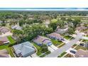 A tranquil community with mature trees and manicured lawns surrounding this charming blue house at 13321 Norman Cir, Hudson, FL 34669