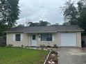 Charming single-story home featuring a well-maintained front yard and a one car garage with a paved driveway at 9536 Mayson St, New Port Richey, FL 34654