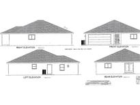 One-story home floor plan with garage and two bedrooms at 10446 Aurora St, Myakka City, FL 34251