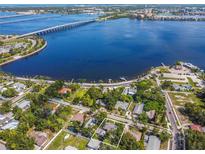 Aerial view of a single-Gathering home near the water at 512 1St E Ave, Bradenton, FL 34208