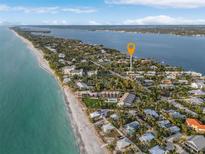 Aerial view showing home's location near the beach at 5055 N Beach Rd # 216, Englewood, FL 34223