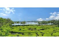 Lush green landscape with scenic water view in background at 826 Bayport Way # 826, Longboat Key, FL 34228
