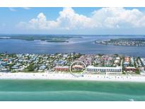 Beautiful aerial view of the beachfront condo building on Anna Maria Island, Florida at 1900 Gulf N Dr # 4, Bradenton Beach, FL 34217