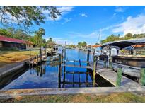 Private boat docks providing convenient access to the waterway at 9612 Valencia Cv, Bradenton, FL 34210