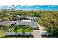 Aerial view of a single Gathering home with a large yard at 4817 Sarasota Ave, Sarasota, FL 34234