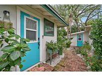 Quaint walkway to the front entrance of this charming bungalow at 642 Lafayette Ct, Sarasota, FL 34236