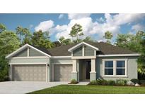 Two-story house with three-car garage and landscaping at 16443 Star Grass Cir, Bradenton, FL 34211