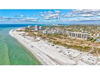 Beachfront view of condo and the Gulf of Mexico at 420 Beach Rd # 203, Sarasota, FL 34242