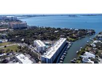 Aerial view of the community and surrounding area at 1709 N Tamiami Trl # 212, Sarasota, FL 34234