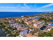 Aerial view of waterfront community with luxury homes and marina at 6418 Margarita Shores Ln, Apollo Beach, FL 33572