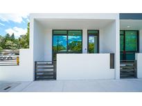 Modern townhome entrance with clean lines and minimalist design at 1774 10Th St, Sarasota, FL 34236