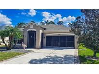 Charming home with landscaped front yard, screened garage, and inviting entrance at 9043 39Th Street E Cir, Parrish, FL 34219
