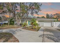 Charming single-story home with a well-manicured lawn, mature trees, and a long concrete driveway at 1409 2Nd E Ave, Bradenton, FL 34208
