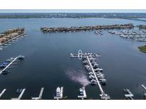 Expansive aerial view showcasing the marina, neighborhood and waterfront property with boat docks available at 1318 3Rd Street E Cir, Palmetto, FL 34221