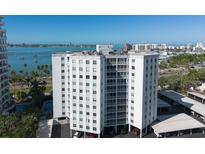 High-rise condo with ocean views, pool and covered parking in a tropical landscape at 435 S Gulfstream Ave # 1103, Sarasota, FL 34236