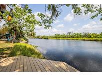 Scenic waterfront view from the deck, showcasing lush greenery and tranquil waters at 6737 Lincoln Rd, Bradenton, FL 34203