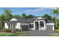 Charming single-story home with a well-manicured lawn, two-car garage, and inviting front porch at 9410 Bluefin Ter, Bradenton, FL 34209