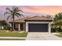 Beautiful single-story home with well-maintained landscaping and a two-car garage, showcasing curb appeal at 2705 Taheebo Way, North Port, FL 34289
