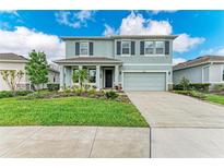 Charming two-story home with a well-maintained lawn, beautiful landscaping, and a two-car garage at 17669 Cantarina Cv, Bradenton, FL 34211
