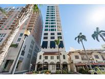 Stunning high-rise condo building boasts modern architecture and prime downtown location at 33 S Palm # 1103, Sarasota, FL 34236