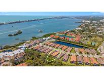 Expansive aerial view of the community with waterfront access and lush landscaping at 3921 Waypoint Ave, Osprey, FL 34229