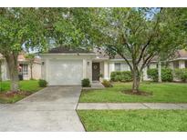 Charming single-story home with a well-manicured lawn and inviting curb appeal at 18106 Canal Pointe St, Tampa, FL 33647