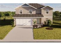 Charming two-story home featuring a spacious driveway and well-manicured front lawn at 4618 Hawthorn Ave, Parrish, FL 34219