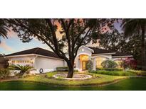 Charming home featuring lush landscaping, mature trees, and a well-maintained lawn at 2309 Chardonnay Ter, Parrish, FL 34219
