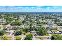 Expansive aerial view showcasing the neighborhood's lush greenery and the surrounding residential landscape at 2538 Lakeshore Cir, Port Charlotte, FL 33952
