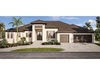 New construction home boasts a lush yard, neutral color palette, and a two-car garage at 7125 Westmoreland Dr, Sarasota, FL 34243