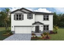 Charming two-story home with a two-car garage, neutral color palette, and well-maintained landscaping at 1742 Cobb Trl, Parrish, FL 34219