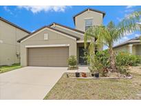 Charming single Gathering home with a well-maintained lawn and a beautiful blue sky at 1723 Fred Ives St, Ruskin, FL 33570