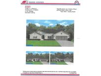 Charming single-story home with a well-manicured lawn and a two-car garage, showcasing classic curb appeal at 3960 South Haberland Blvd., North Port, FL 34288