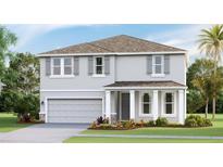 Charming two-story home featuring a two-car garage, and a welcoming front porch at 18305 Fattoria Ter, Lakewood Ranch, FL 34211