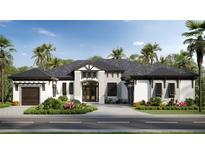 Stunning single-Gathering home with a modern design, beautiful landscaping, and a welcoming front entrance at 838 Norsota Way, Sarasota, FL 34242