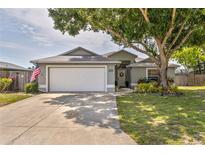 Charming home featuring a two-car garage, well-maintained lawn, and beautiful landscaping with a mature shade tree at 4222 Lanai Dr, Sarasota, FL 34241