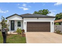 Charming single-story home with a well-manicured lawn, features a brown garage door and appealing curb appeal at 4920 69Th N St, St Petersburg, FL 33709