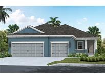 Charming single-Gathering home boasting a two-car garage and nicely manicured front lawn at 13908 Painted Loop, Parrish, FL 34219