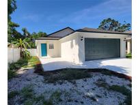 Charming single-story home with a well-manicured lawn and a vibrant blue front door at 1019 34Th W Ave, Bradenton, FL 34205