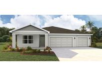 Charming single-story home featuring a two-car garage and a well-maintained lawn and landscape at 17460 Whiskey Creek Trl, Parrish, FL 34219