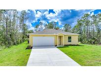 Charming single-story home features a two-car garage and a well-maintained lawn at 23421 Patera Ave, Port Charlotte, FL 33980