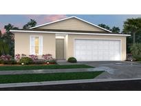 One-story home with two-car garage and landscaping at 27093 N Twin Lakes Dr, Punta Gorda, FL 33955