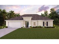 One-story home with attached garage and landscaped front yard at 13164 Fort Braggs Ave, Port Charlotte, FL 33981