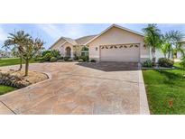 Home exterior with stamped concrete driveway and landscaping at 7417 S Blue Sage, Punta Gorda, FL 33955